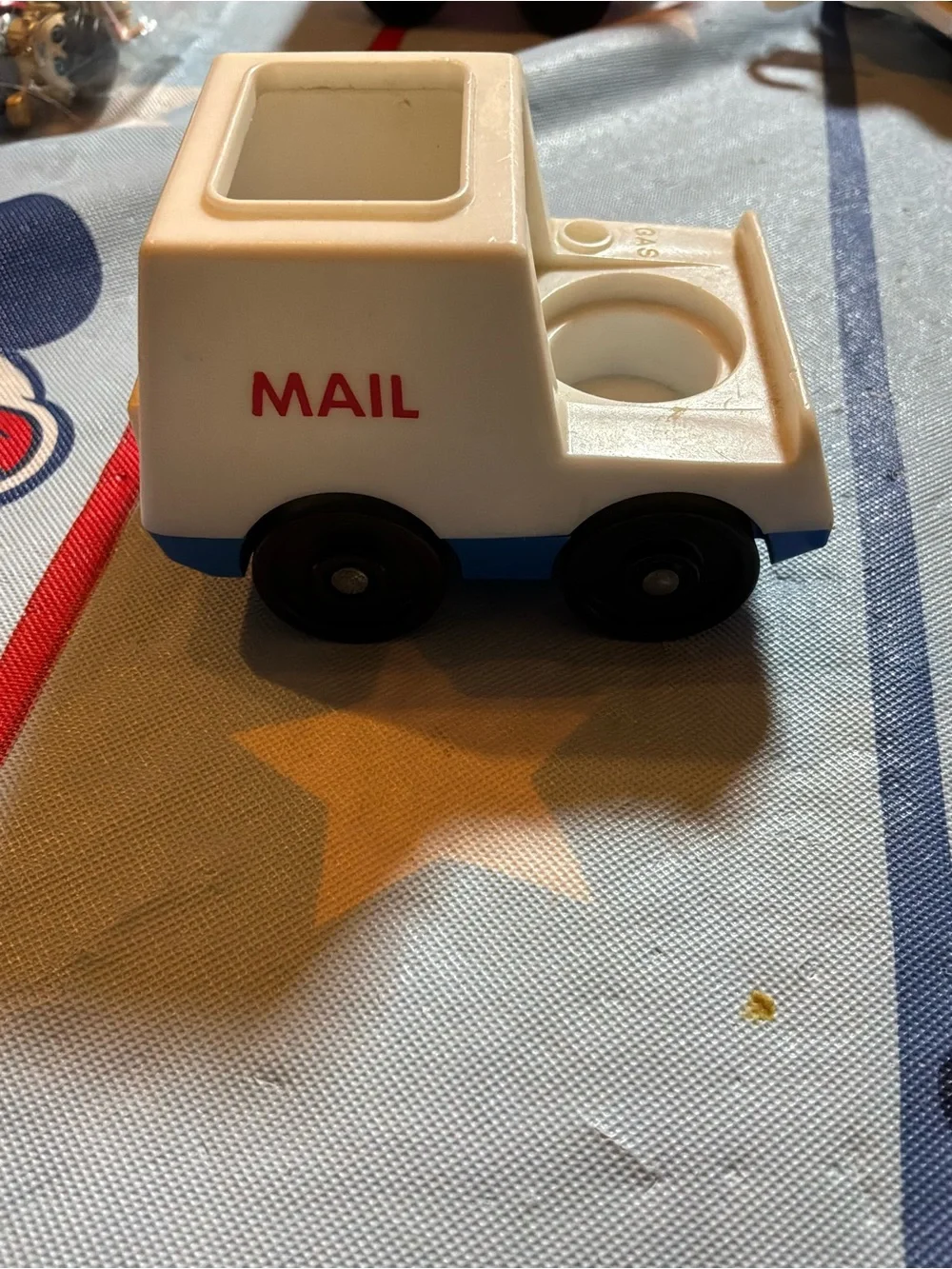 Vintage 1986 fisher price mail car for little people -Preowned